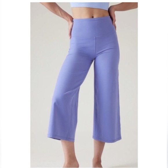 Athleta Elation Wide Crop Pants Adonis Blue Size S - Picture 16 of 16